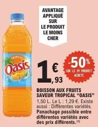 E.Leclerc Boisson aux fruits saveur tropical oasis offre