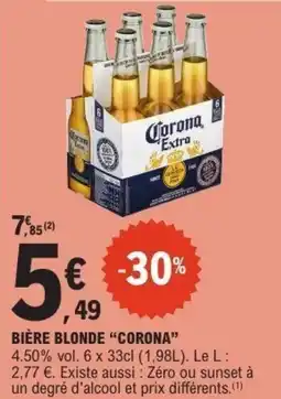 E.Leclerc Bière blonde corona offre