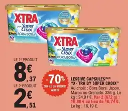 E.Leclerc Lessive capsules x-tra by super croix offre