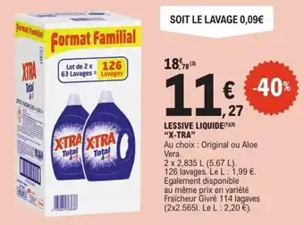 E.Leclerc Lessive liquide x-tra offre