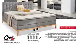 Möbel Martin Lit boxspring Gris, surface de couchage env offre