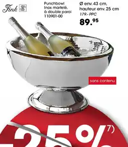 Möbel Martin Punchbowl Inox martelé, à double paroi offre
