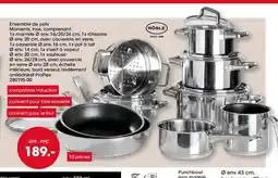 Möbel Martin Ensemble de pots Moments, inox offre