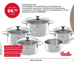 Möbel Martin Ensemble de pots Copenhagen, inox offre