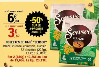 E.Leclerc Dosettes De Café Senseo offre