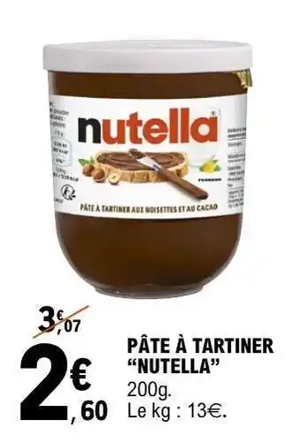 E.Leclerc Pâte À Tartiner Nutella offre