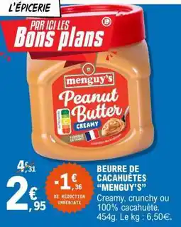 E.Leclerc Beurre de Cacahuètes 'Menguy's' offre