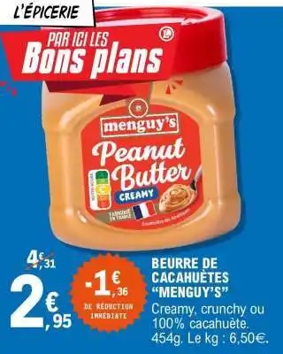 E.Leclerc Beurre de Cacahuètes 'Menguy's' offre