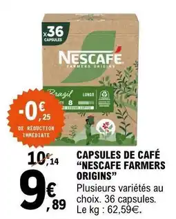 E.Leclerc Capsules de café Nescafé Farmers Origins offre