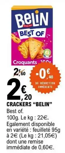 E.Leclerc CRACKERS BELIN offre