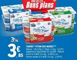 E.Leclerc Yaourt 'Piton des Neiges' offre