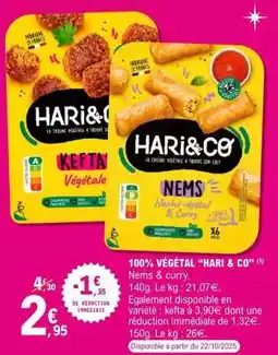E.Leclerc 100% VÉGÉTAL “HARI & CO” offre