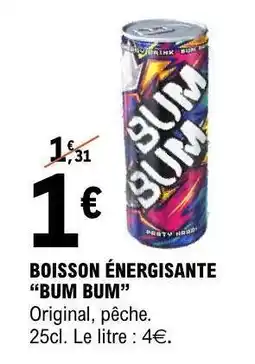 E.Leclerc BOISSON ÉNERGISANTE BUM BUM offre