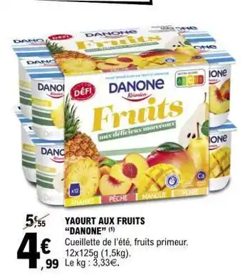E.Leclerc YAOURT AUX FRUITS “DANONE” offre