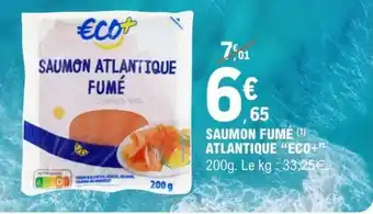 E.Leclerc SAUMON FUMÉ ATLANTIQUE ECO+ offre