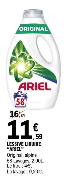 E.Leclerc LESSIVE LIQUIDE ARIEL offre