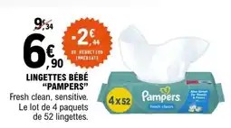 E.Leclerc LINGETTES BÉBÉ “PAMPERS” offre