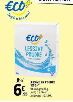 E.Leclerc LESSIVE EN POUDRE “ECO+” offre