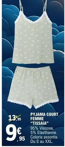 E.Leclerc PYJAMA COURT FEMME TISSAIA offre