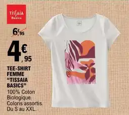 E.Leclerc TEE-SHIRT FEMME TISSAIA BASICS offre