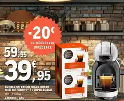 E.Leclerc BUNDLE CAFETIÈRE DOLCE GUSTO MINI ME “KRUPS” ET DUPLO LUNGO offre