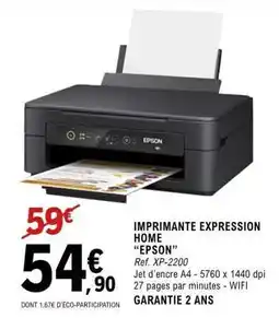 E.Leclerc IMPRIMANTE EXPRESSION HOME “EPSON” offre