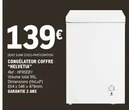 E.Leclerc CONGÉLATEUR COFFRE 'HELVETIA' offre
