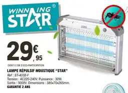 E.Leclerc LAMPE RÉPULSIF MOUSTIQUE “STAR” offre