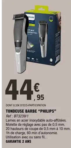 E.Leclerc TONDEUSE BARBE 'PHILIPS' offre