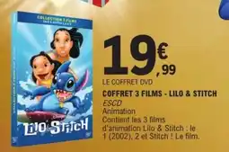 E.Leclerc COFFRET 3 FILMS - LILO & STITCH offre