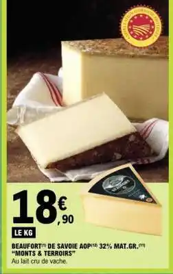 E.Leclerc BEAUFORT DE SAVOIE AOP offre