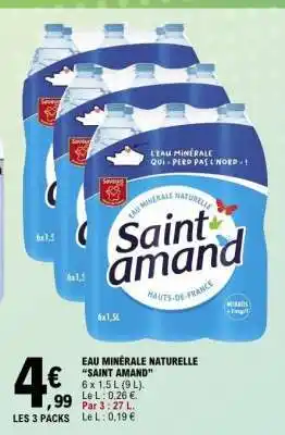 E.Leclerc Eau Minérale Naturelle Saint Amand offre