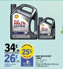E.Leclerc HUILE HELIX ULTRA SHELL offre