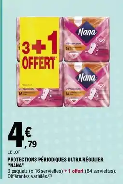 E.Leclerc PROTECTIONS PÉRIODIQUES ULTRA RÉGULIER “NANA” offre