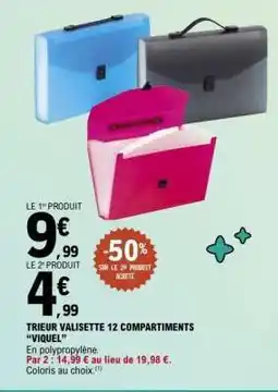 E.Leclerc TRIEUR VALISETTE 12 COMPARTIMENTS VIQUEL offre