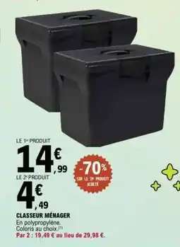 E.Leclerc CLASSEUR MÉNAGER offre