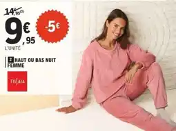 E.Leclerc 2 HAUT OU BAS NUIT FEMME offre