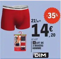 E.Leclerc 3 LOT DE 3 BOXERS HOMME offre