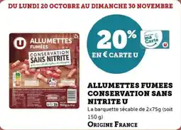 U Express Allumettes fumees conservation sans nitrite u offre