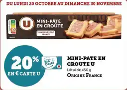 U Express Mini-pate en croute u offre