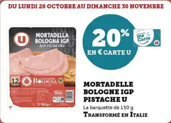 U Express Mortadelle bologne igp pistache u offre