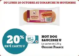 U Express Hot dog saucisse u offre