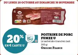U Express Poitrine de porc fumee u offre
