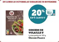 U Express Gesiers de volaille u offre