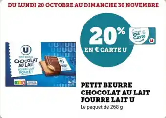 U Express Petit beurre chocolat au lait fourre lait u offre