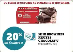 U Express Mini brownies pepites chocolat u offre