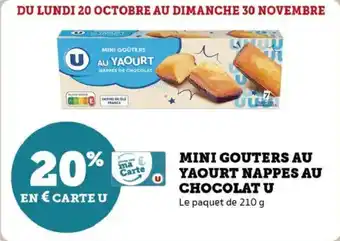 U Express Mini gouters au yaourt nappes au chocolat u offre