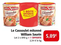 Colruyt WILLIAM SAURIN Le Cassoulet mitonné offre