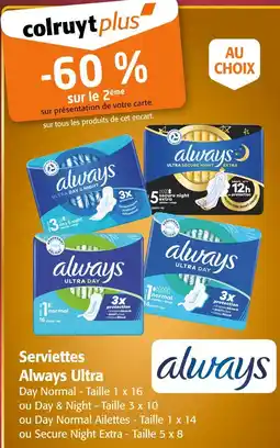 Colruyt ALWAYS Serviettes ultra offre