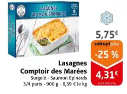 Colruyt Comptoir des Marées Lasagnes offre